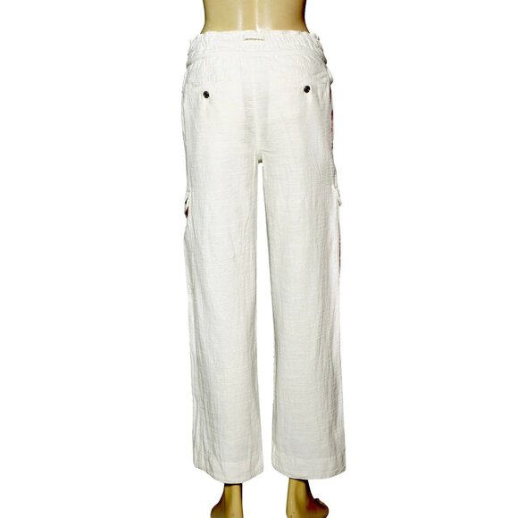 Free People We The Free Park Ave Pants XS Women Cargo Ivory Trousers Pant 45146 - Picture 4 of 5